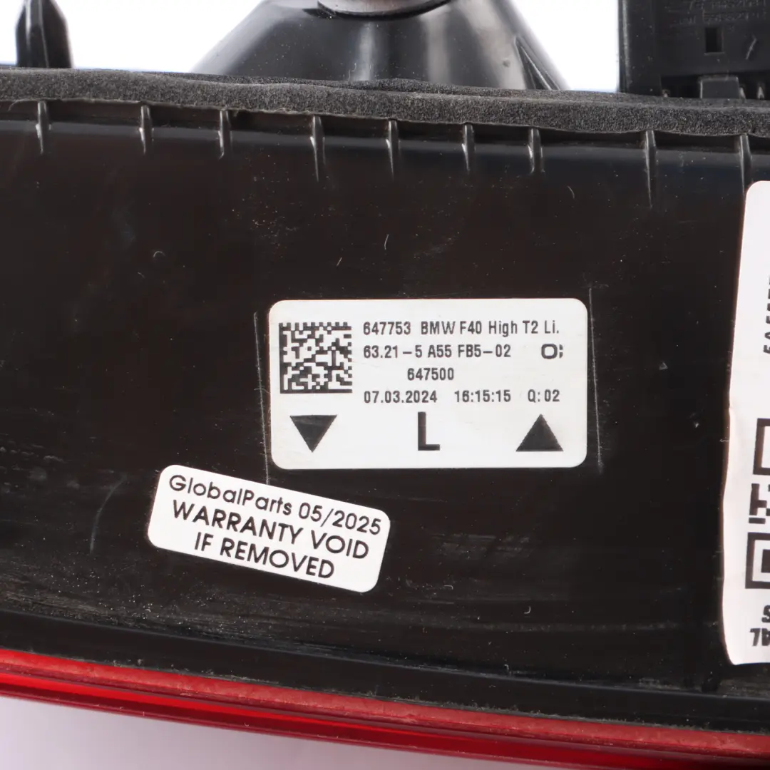 Feu Arrière De Coffre Couvercle De Coffre Gauche Lumière pour BMW F40 à propos du numéro de pièce 5A55FB5 BMW F40 Feu Arrière De Coffre Couvercle De Coffre Gauche Lumière - SKU 5A55FB5 - Numéro de pièce 5A55FB5