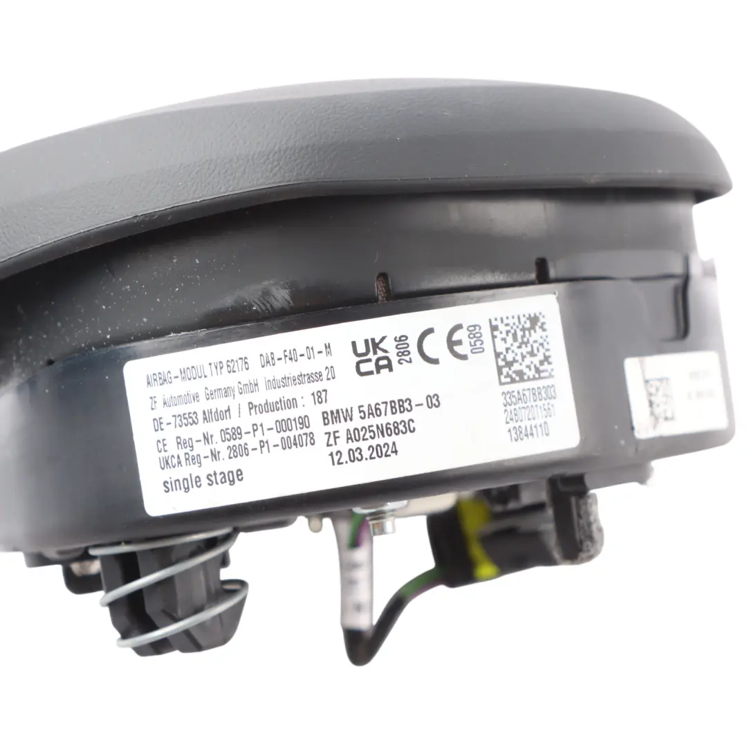 BMW F40 M Sport Driver's Steering Wheel Air Module - SKU 5A67BB3 - Part number 5A67BB3