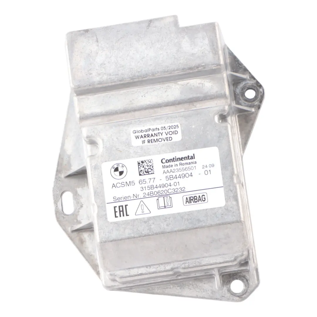 Module BMW F40 F44 Gran Coupe SRS Computer Control Unit to Air with Part number 5B44904 Air Module BMW F40 F44 Gran Coupe SRS Computer Control Unit - SKU 5B44904 - Part number 5B44904