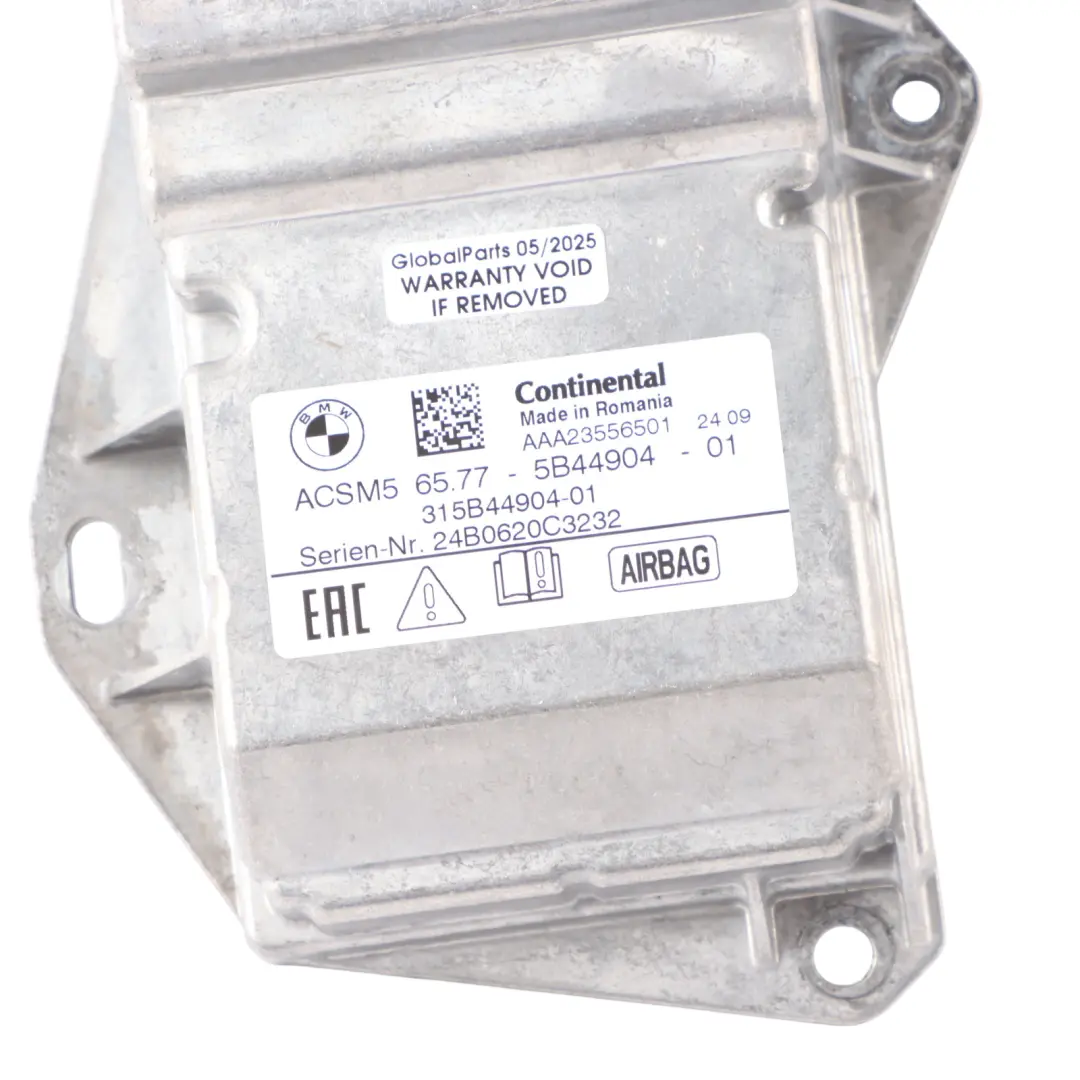 Air Module BMW F40 F44 Gran Coupe SRS Computer Control Unit - SKU 5B44904 - Part number 5B44904