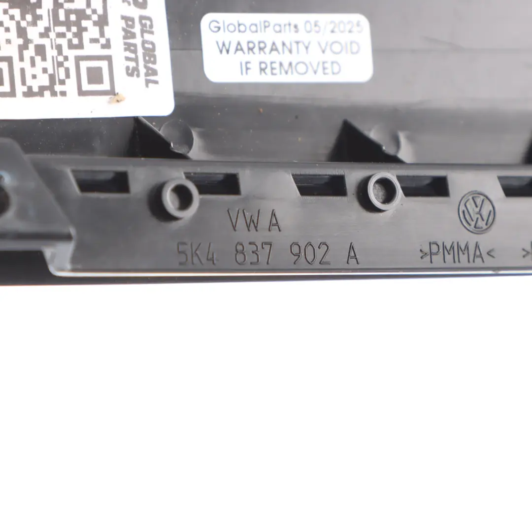 Volkswagen Golf 5 5D Front Tür Finisher Fenster Säule Trim Rechts - SKU 5K4837902A - Teilenummer 5K4837902A