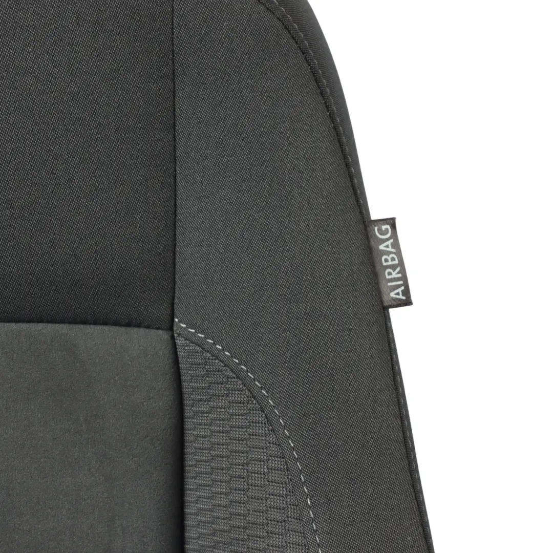 VW Volkswagen Golf Mk6 Front Seat Interior Cloth Fabric Titan Black Left N/S - SKU 5K4881805BC-2 - Part number 5K4881805BC