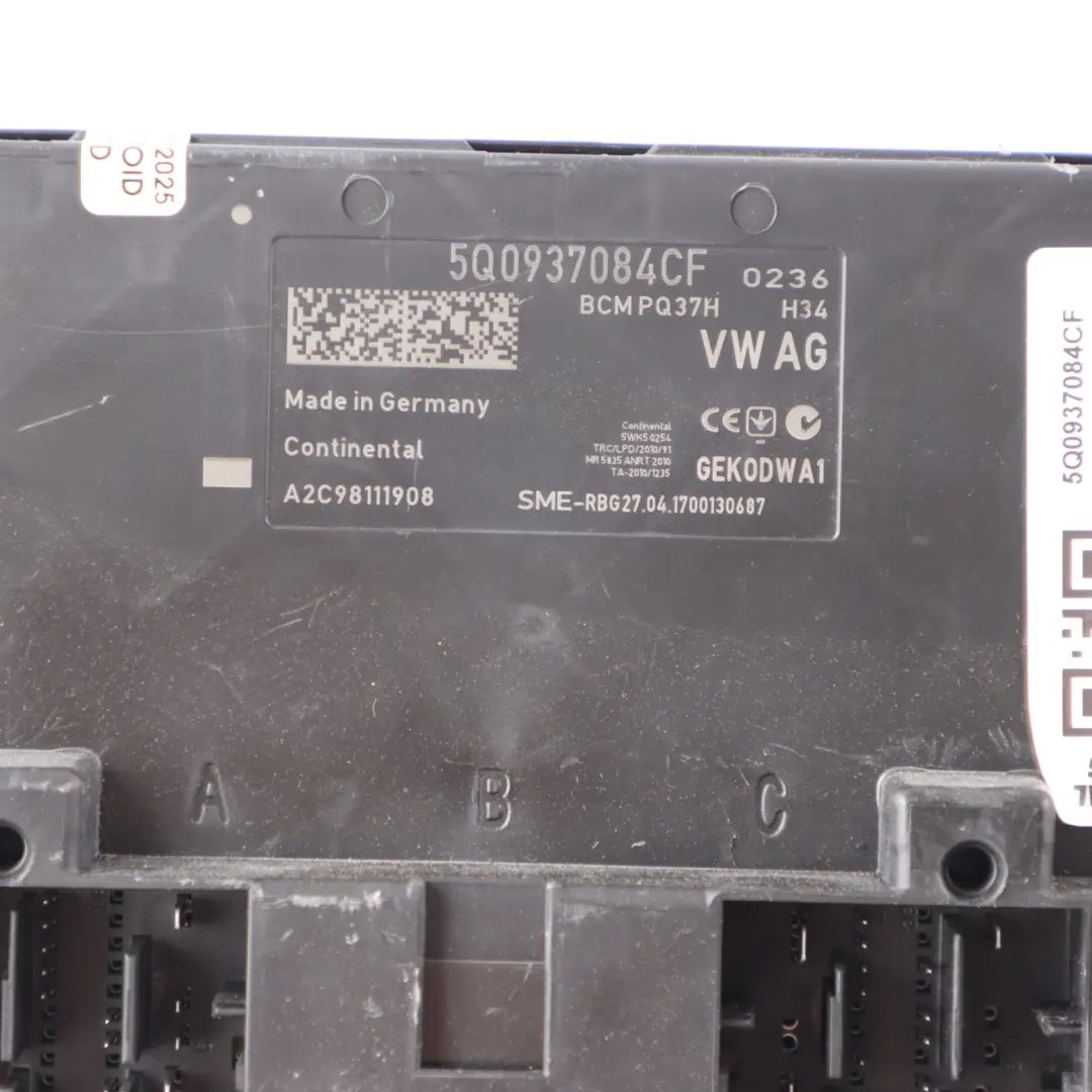 Body Control Module Unit ECU to Audi A3 8V BCM with Part number 5Q0937084CF Audi A3 8V BCM Body Control Module Unit ECU - SKU 5Q0937084CF - Part number 5Q0937084CF