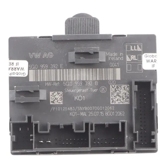 Tür Modul Steuergerät Vorne Links Beifahrerseite für Audi A3 8V mit Teilenummer 5Q0959392E Audi A3 8V Tür Modul Steuergerät Vorne Links Beifahrerseite - SKU 5Q0959392E - Teilenummer 5Q0959392E