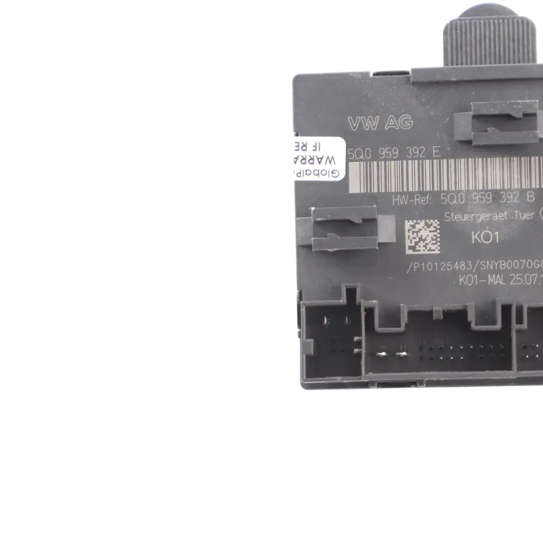 Front Door Module Unit ECU Left N/S Passenger Side to Audi A3 8V with Part number 5Q0959392E Audi A3 8V Front Door Module Unit ECU Left N/S Passenger Side - SKU 5Q0959392E - Part number 5Q0959392E
