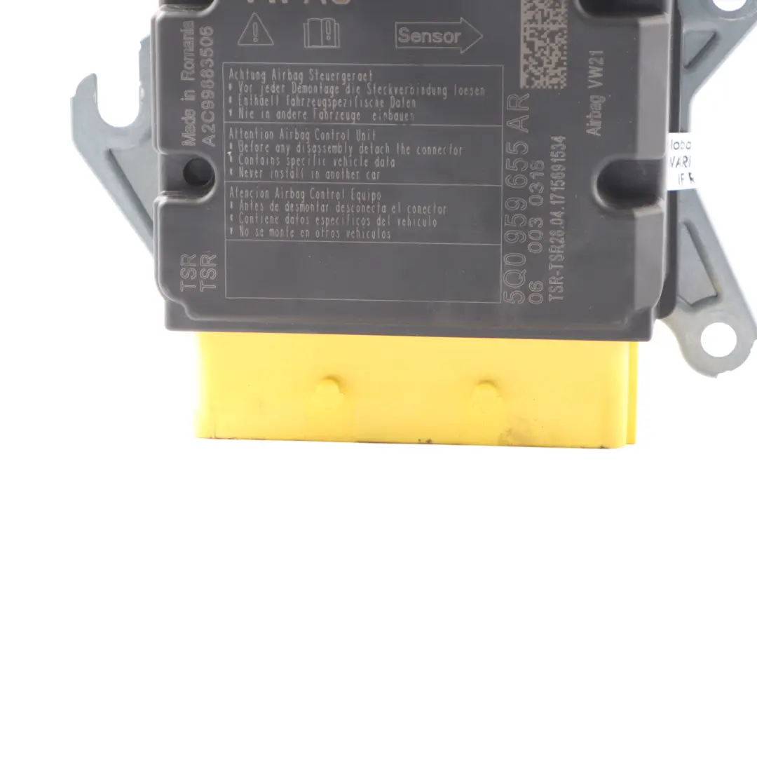 Module Control Unit SRS System ECU to Audi A3 8V Air with Part number 5Q0959655AR Audi A3 8V Air Module Control Unit SRS System ECU - SKU 5Q0959655AR - Part number 5Q0959655AR