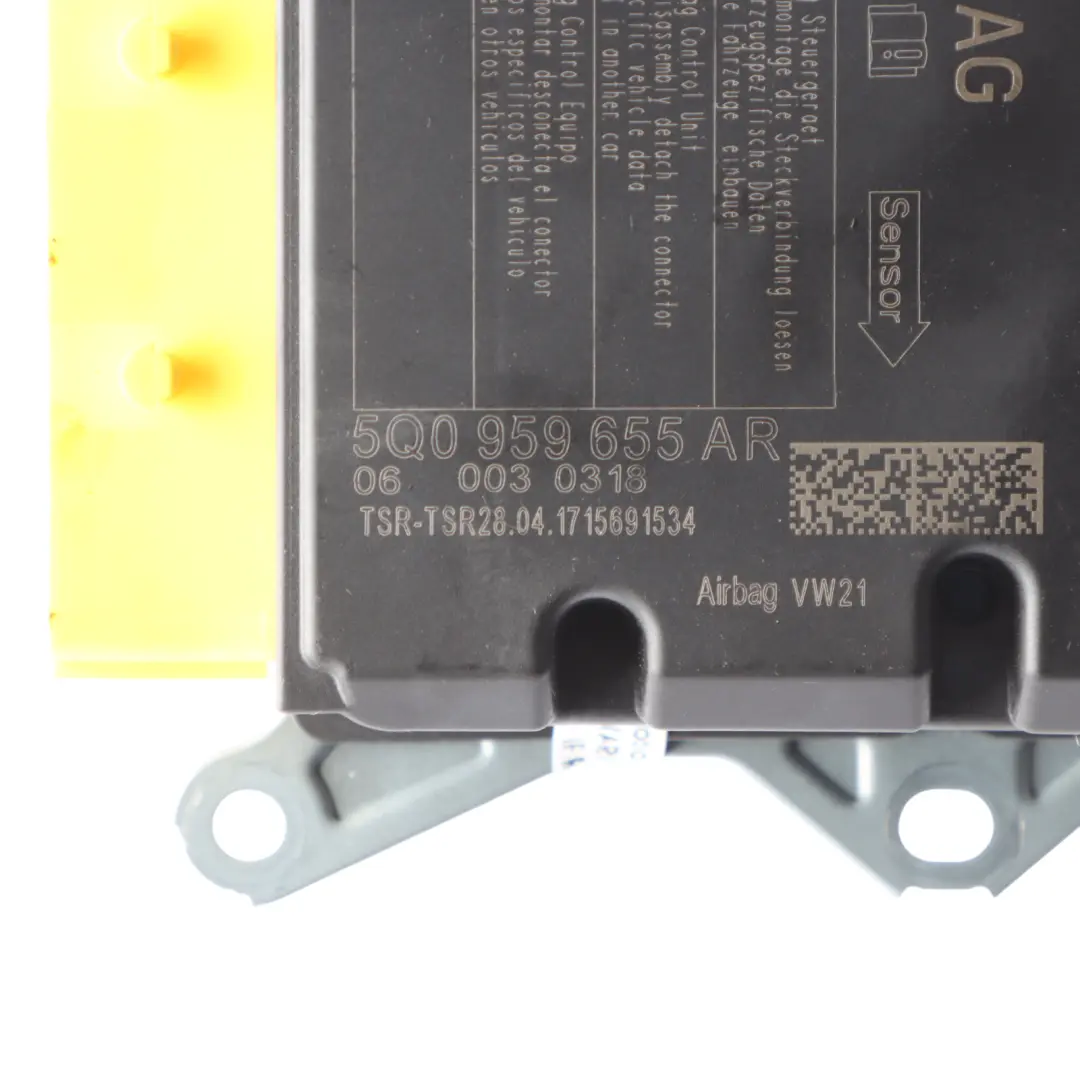 Module Control Unit SRS System ECU to Audi A3 8V Air with Part number 5Q0959655AR Audi A3 8V Air Module Control Unit SRS System ECU - SKU 5Q0959655AR - Part number 5Q0959655AR