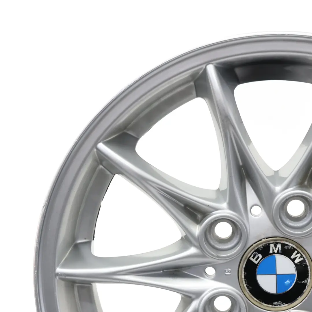 Siilver Alloy Wheel Rim 16" Star Spoke 104 ET:47 7J to BMW Z4 E85 with Part number 6758189 BMW Z4 E85 Siilver Alloy Wheel Rim 16" Star Spoke 104 ET:47 7J - SKU 6758189-1 - Part number 6758189