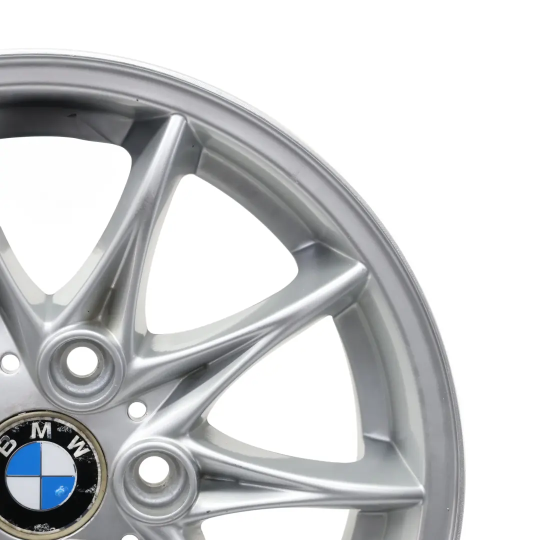 Siilver Alloy Wheel Rim 16" Star Spoke 104 ET:47 7J to BMW Z4 E85 with Part number 6758189 BMW Z4 E85 Siilver Alloy Wheel Rim 16" Star Spoke 104 ET:47 7J - SKU 6758189-1 - Part number 6758189