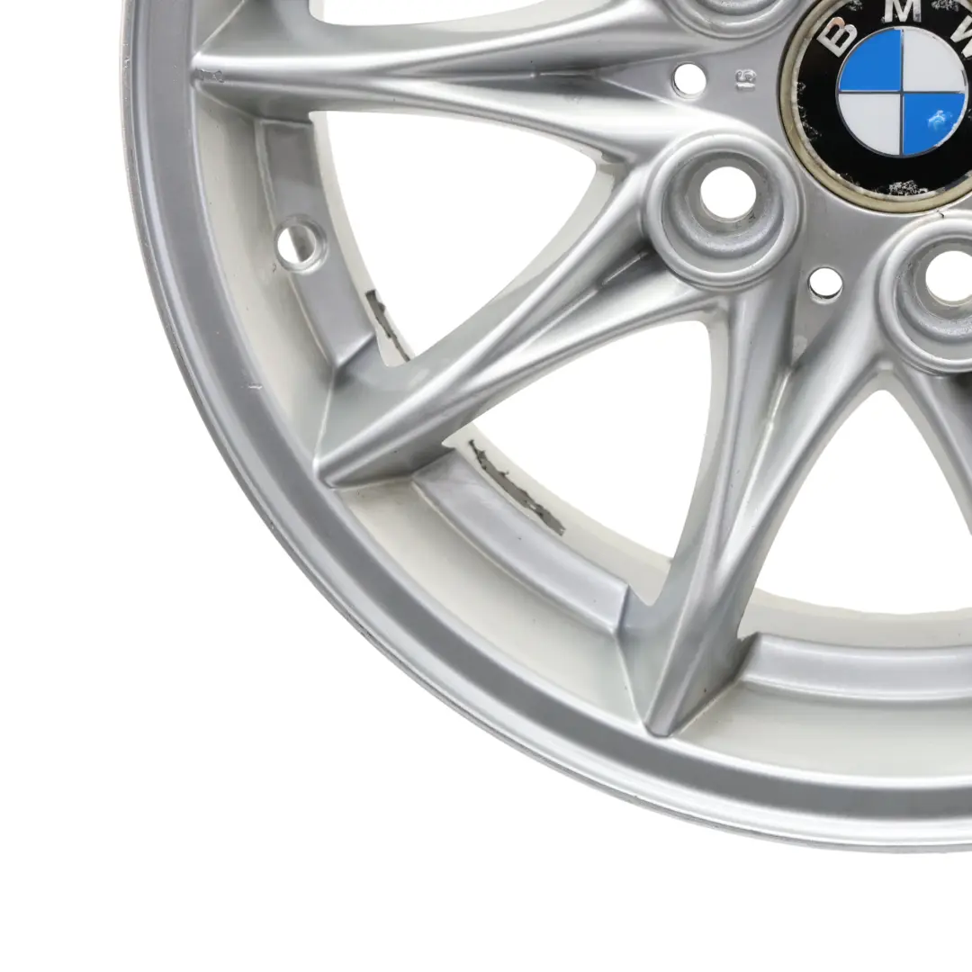 Siilver Alloy Wheel Rim 16" Star Spoke 104 ET:47 7J to BMW Z4 E85 with Part number 6758189 BMW Z4 E85 Siilver Alloy Wheel Rim 16" Star Spoke 104 ET:47 7J - SKU 6758189-1 - Part number 6758189
