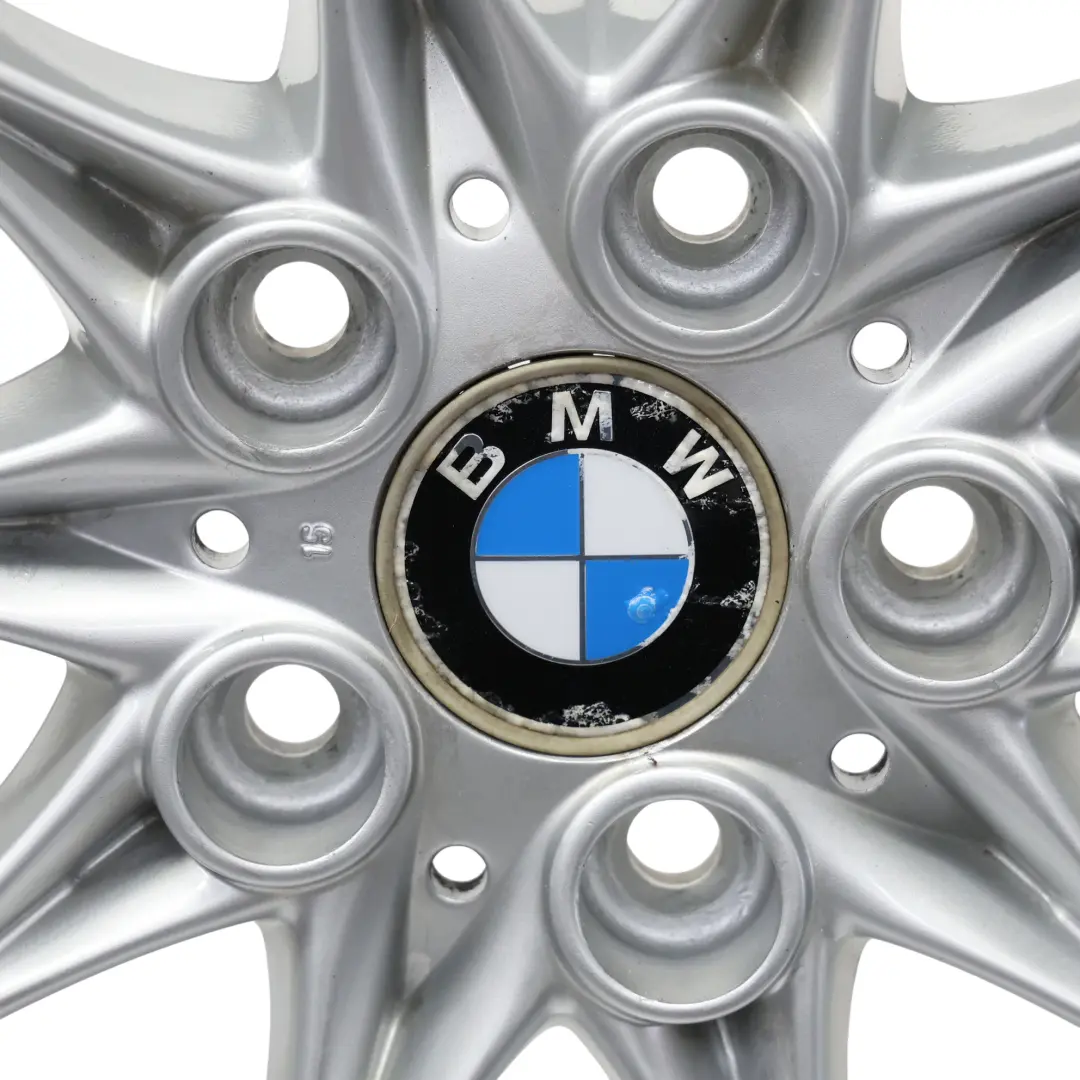 Siilver Alloy Wheel Rim 16" Star Spoke 104 ET:47 7J to BMW Z4 E85 with Part number 6758189 BMW Z4 E85 Siilver Alloy Wheel Rim 16" Star Spoke 104 ET:47 7J - SKU 6758189-1 - Part number 6758189