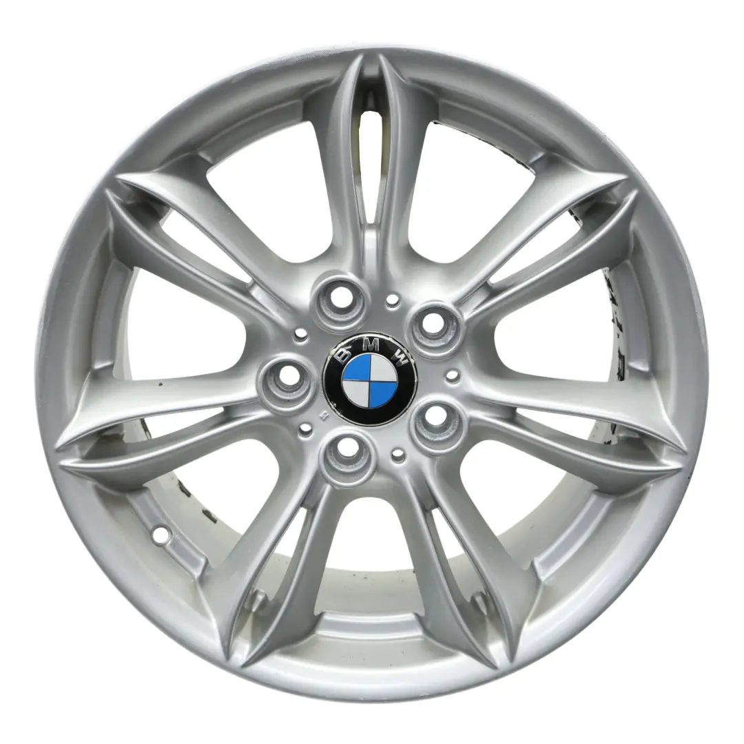 Silber Alu Felge Alufelge 17" Doppelspeiche 103 8J ET:47 für BMW Z4 E85 mit Teilenummer 6759841 BMW Z4 E85 Silber Alu Felge Alufelge 17" Doppelspeiche 103 8J ET:47 - SKU 6759841-1 - Teilenummer 6759841