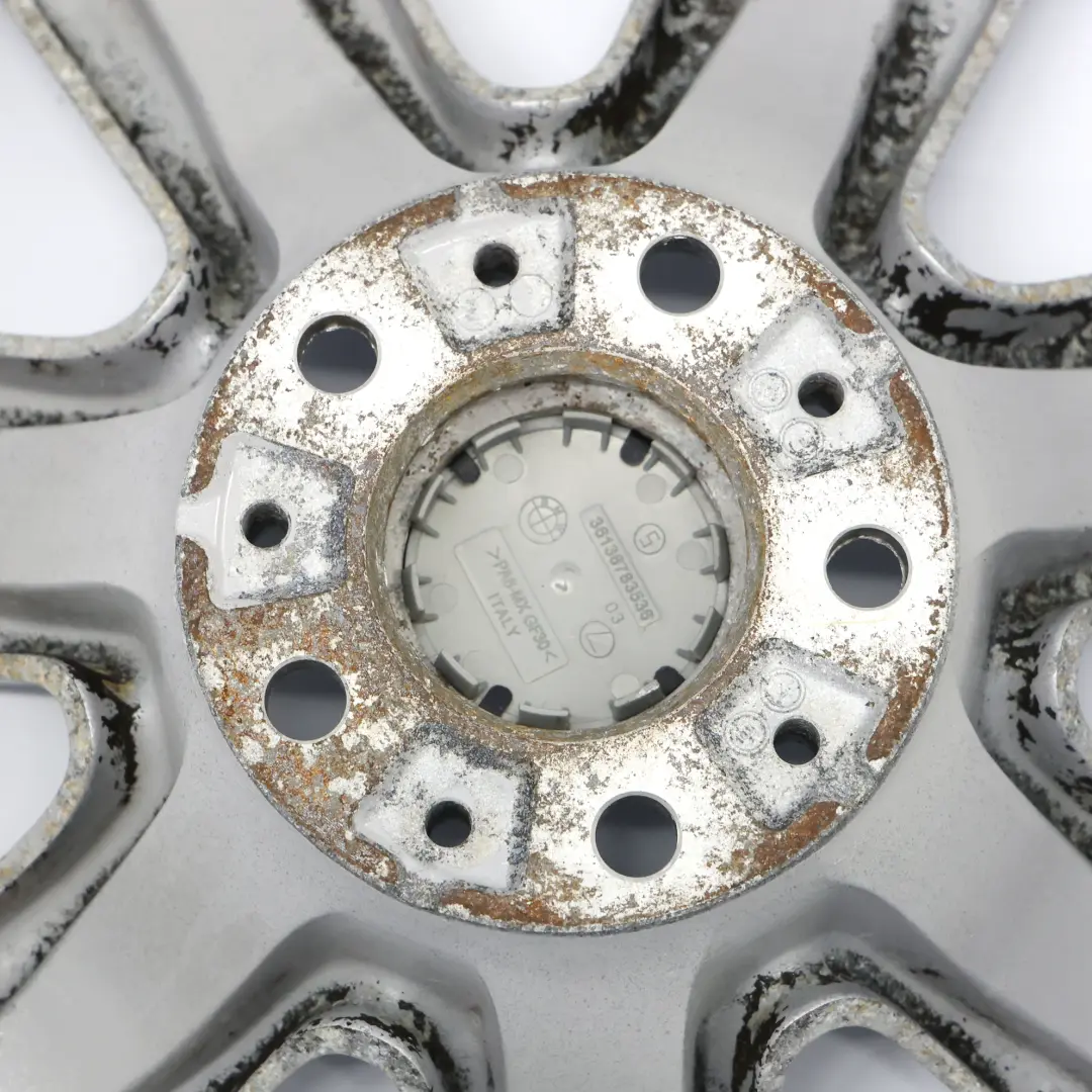 Alloy Wheel Rim 18" Star Spoke 123 8J ET:20 to BMW E60 E61 Silver with Part number 6760616 BMW E60 E61 Silver Alloy Wheel Rim 18" Star Spoke 123 8J ET:20 - SKU 6760616-3 - Part number 6760616