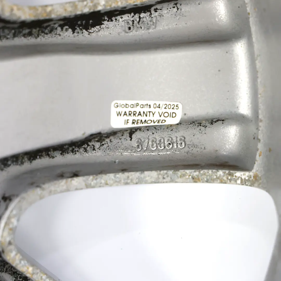 Alloy Wheel Rim 18" Star Spoke 123 8J ET:20 to BMW E60 E61 Silver with Part number 6760616 BMW E60 E61 Silver Alloy Wheel Rim 18" Star Spoke 123 8J ET:20 - SKU 6760616-3 - Part number 6760616