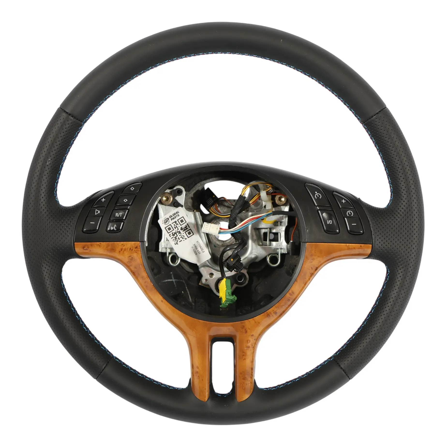 BMW X5 E53 NEW Black Leather Sport Steering Wheel 3 Spoke M-tricoloured 
