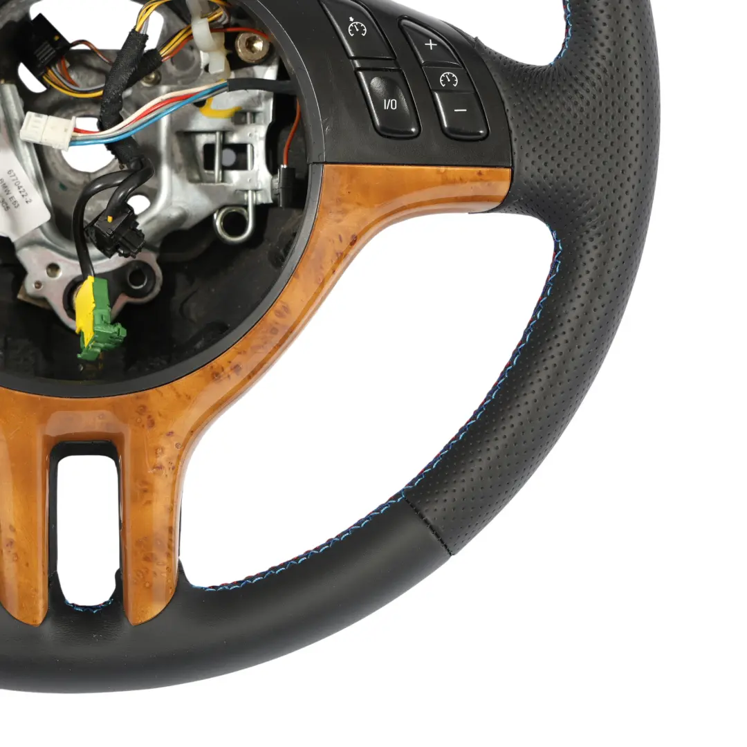 BMW X5 E53 NUOVA Pelle Nera Volante Sportivo 3 Raggi M-Tricolori Fili - SKU 6770422-2 - Numero di parte 6770422