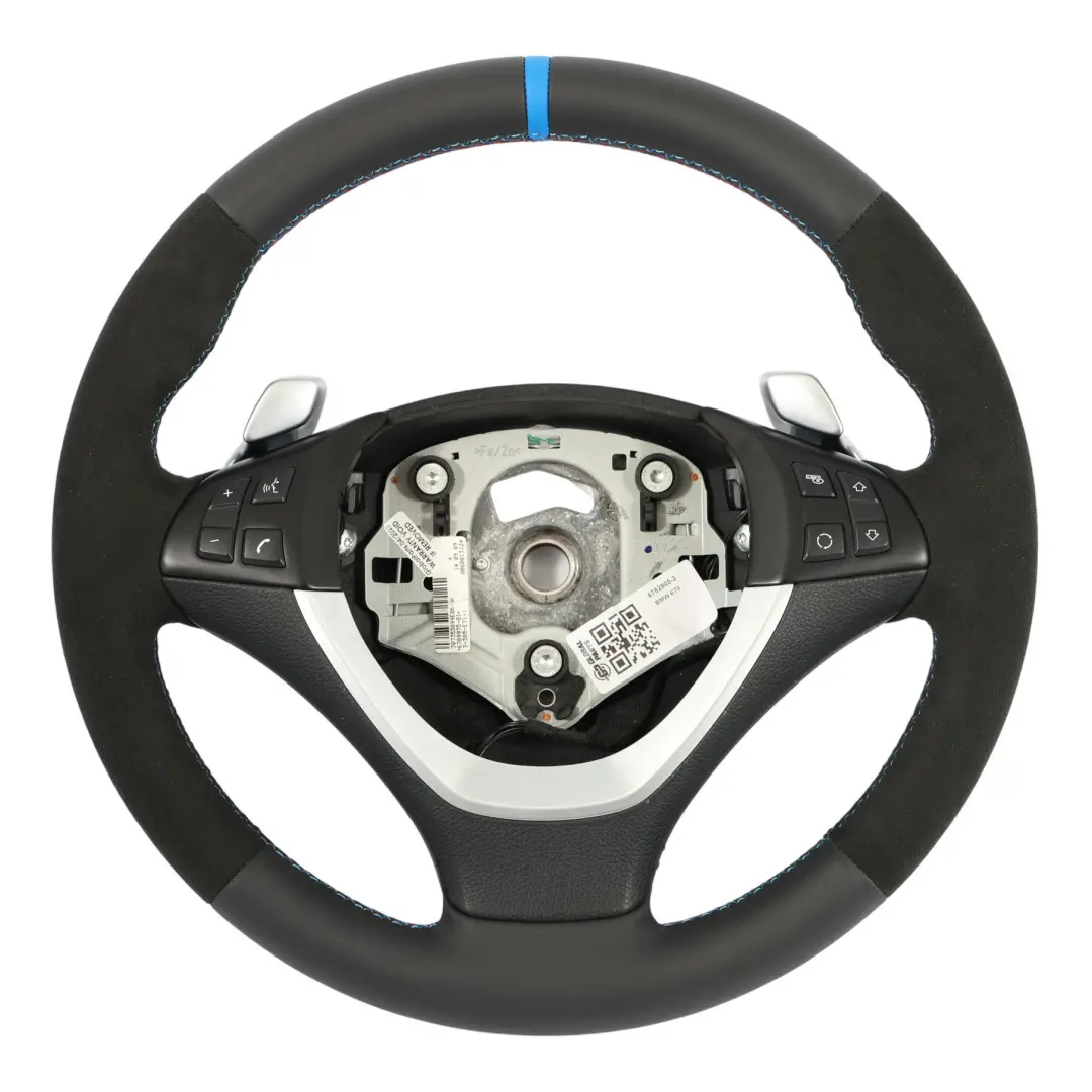 Steering Wheel Sport NEW Black Leather Alcantara Paddles to BMW X5 E70 LCI X6 E71 with Part number 6782805 BMW X5 E70 LCI X6 E71 Steering Wheel Sport NEW Black Leather Alcantara Paddles - SKU 6782805-3 - Part number 6782805