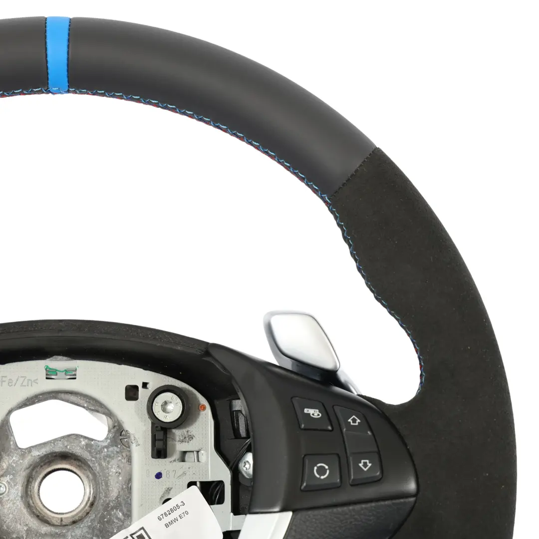 Lenkrad Sport NEU Schwarz Leder Alcantara Schaltwippen für BMW X5 E70 LCI X6 E71 mit Teilenummer 6782805 BMW X5 E70 LCI X6 E71 Lenkrad Sport NEU Schwarz Leder Alcantara Schaltwippen - SKU 6782805-3 - Teilenummer 6782805