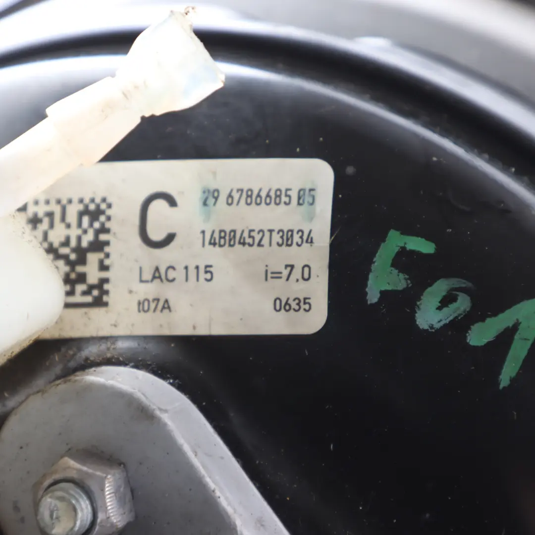 Brake Servo Booster Master Cylinder Unit Container to BMW F01 F02 F07 GT with Part number 6786685 BMW F01 F02 F07 GT Brake Servo Booster Master Cylinder Unit Container - SKU 6786685-1 - Part number 6786685