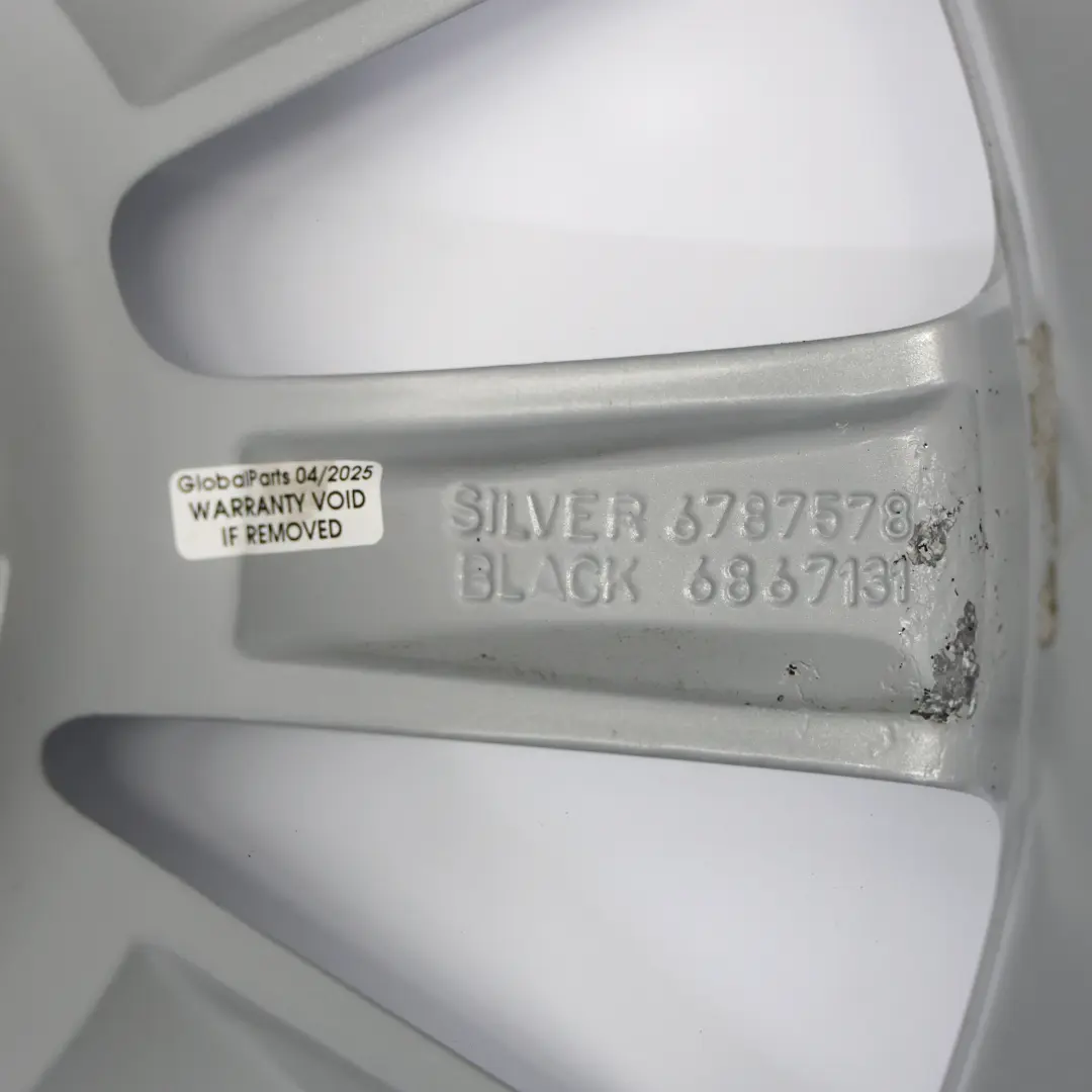 BMW X3 F25 X4 F26 Silver Wheel Alloy Rim 18" 8J ET:43 V Spoke 307 - SKU 6787578-3 - Part number 6787578