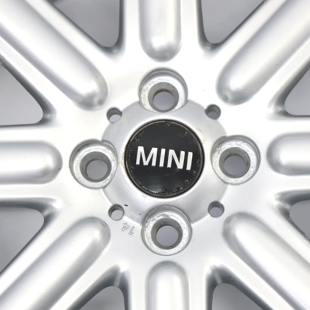 Alloy Rim 16" 6,5J ET:48 Rib Spoke 115 to Mini R55 R56 Silver Wheel with Part number 6791941 Mini R55 R56 Silver Wheel Alloy Rim 16" 6,5J ET:48 Rib Spoke 115 - SKU 6791941-1 - Part number 6791941