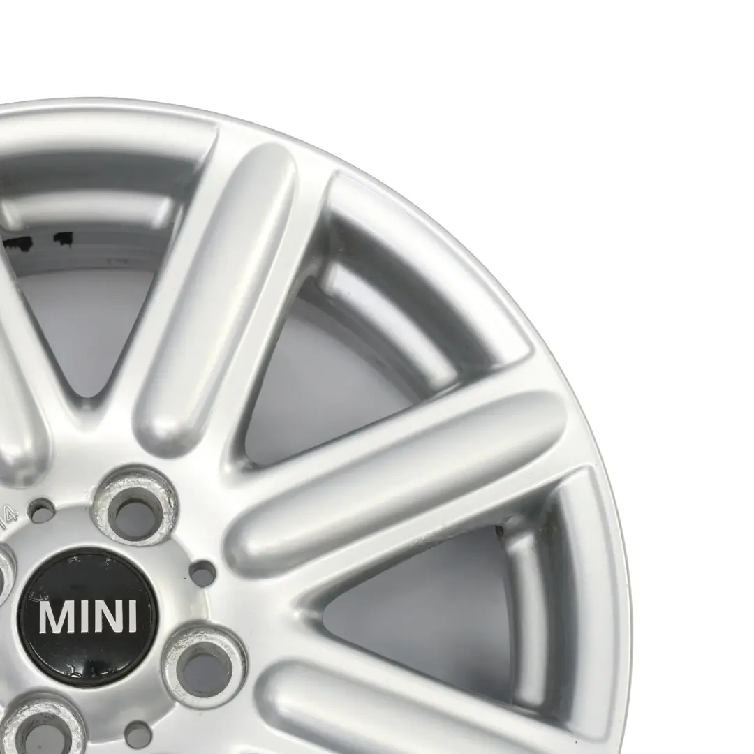 Plata Llanta De aleacion 16" 6,5J ET:48 Rib Spoke 115 para Mini R55 R56 con número de pieza 6791941 Mini R55 R56 Plata Llanta De aleacion 16" 6,5J ET:48 Rib Spoke 115 - SKU 6791941-2 - Número de pieza 6791941
