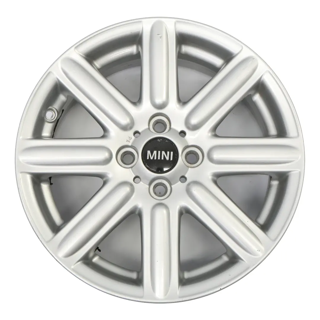 Alloy Rim 16" 6,5J ET:48 Rib Spoke 115 to Mini Cooper R55 R56 Silver Wheel with Part number 6791941 Mini Cooper R55 R56 Silver Wheel Alloy Rim 16" 6,5J ET:48 Rib Spoke 115 - SKU 6791941-3 - Part number 6791941