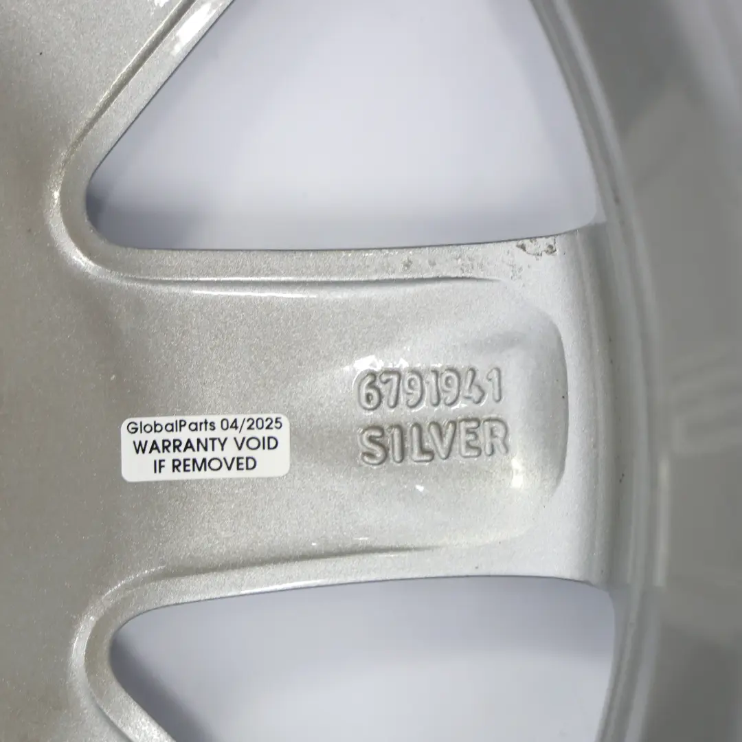 Alloy Rim 16" 6,5J ET:48 Rib Spoke 115 to Mini Cooper R55 R56 Silver Wheel with Part number 6791941 Mini Cooper R55 R56 Silver Wheel Alloy Rim 16" 6,5J ET:48 Rib Spoke 115 - SKU 6791941-3 - Part number 6791941