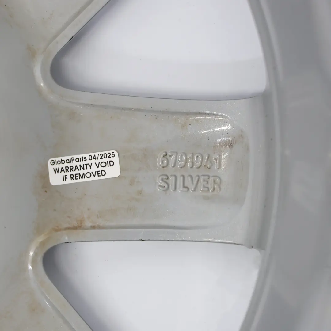 Alloy Rim 16" 6,5J ET:48 Rib Spoke 115 to Mini Cooper R55 R56 Silver Wheel with Part number 6791941 Mini Cooper R55 R56 Silver Wheel Alloy Rim 16" 6,5J ET:48 Rib Spoke 115 - SKU 6791941-4 - Part number 6791941