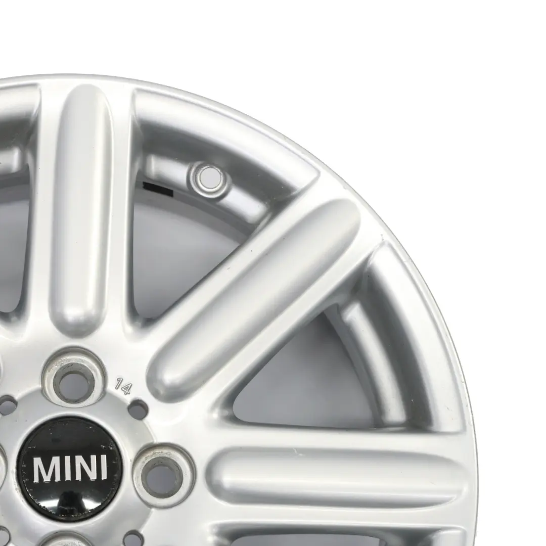Alloy Rim 16" 6,5J ET:48 Rib Spoke 115 to Mini Cooper R55 R56 Silver Wheel with Part number 6791941 Mini Cooper R55 R56 Silver Wheel Alloy Rim 16" 6,5J ET:48 Rib Spoke 115 - SKU 6791941-4 - Part number 6791941