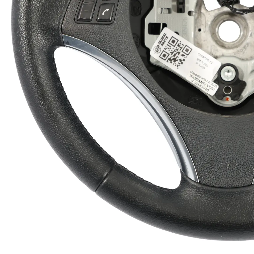 Leather Steering Wheel Rim Multifunction to BMW E81 E82 E87 E90 E91 E92 Sport Black with Part number 6795570 BMW E81 E82 E87 E90 E91 E92 Sport Black Leather Steering Wheel Rim Multifunction - SKU 6795570-10 - Part number 6795570