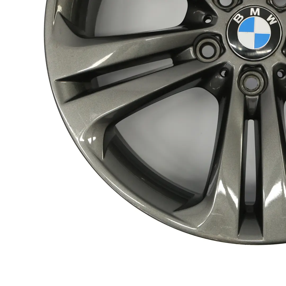 Grey Alloy Wheel Rim 19" 8,5J Double Spoke 401 ET:47 to BMW F30 F31 F32 with Part number 6796257 BMW F30 F31 F32 Grey Alloy Wheel Rim 19" 8,5J Double Spoke 401 ET:47 - SKU 6796257-3 - Part number 6796257