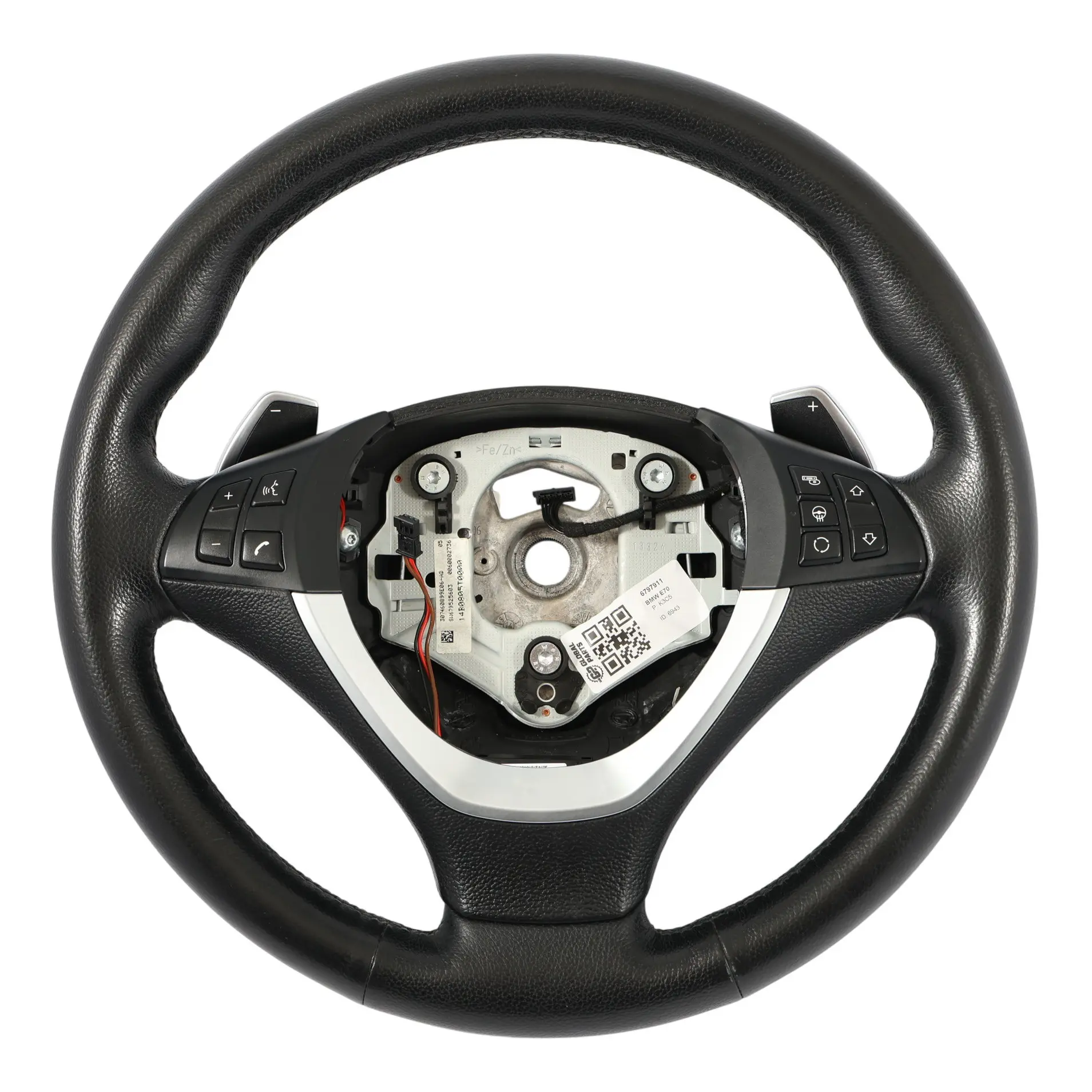 Steering Wheel BMW X5 E70 LCI X6 E71 Black Leather Sport Paddle Shift Heated
