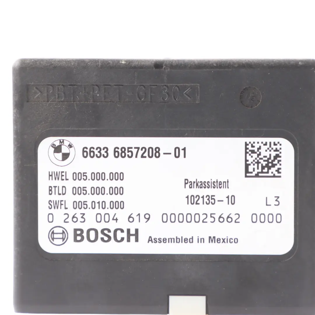 Distancia Aparcamiento Módulo BMW 20 F21 F30 F31 F36 Unidad Control para con número de pieza 6857208 Distancia Aparcamiento Módulo BMW 20 F21 F30 F31 F36 Unidad Control - SKU 6857208 - Número de pieza 6857208