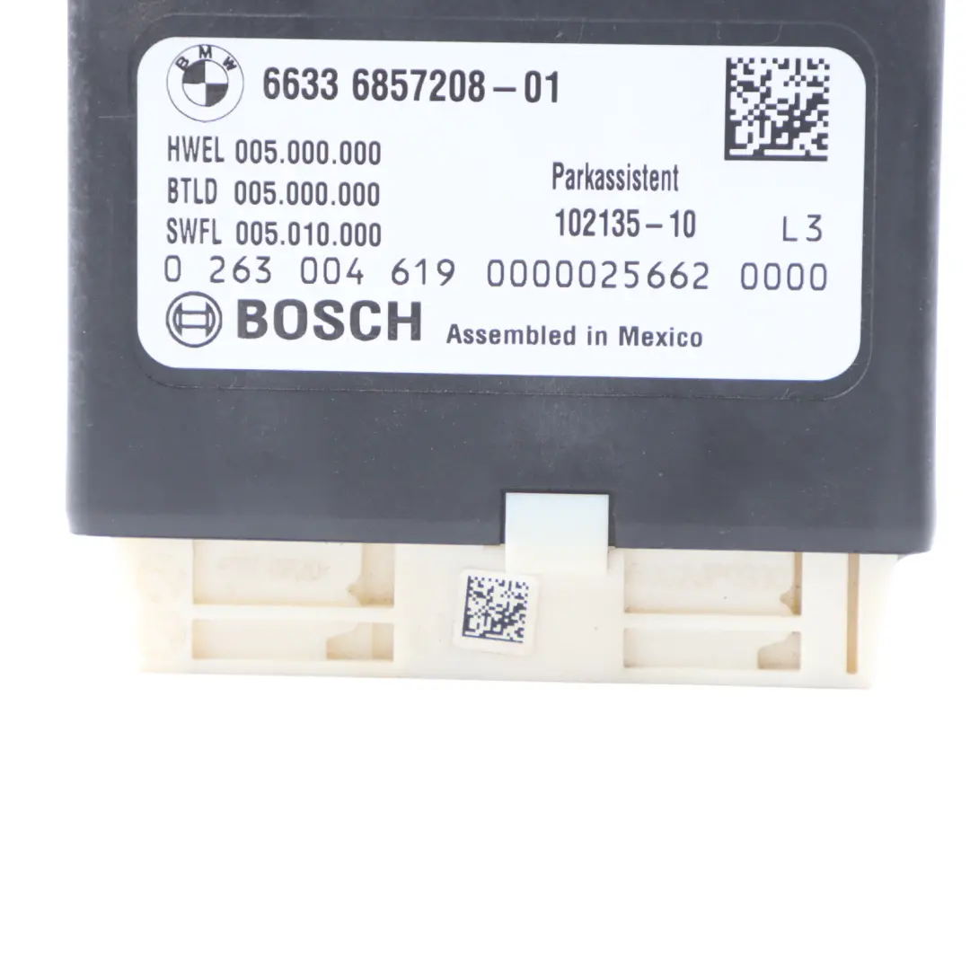 Distancia Aparcamiento Módulo BMW 20 F21 F30 F31 F36 Unidad Control para con número de pieza 6857208 Distancia Aparcamiento Módulo BMW 20 F21 F30 F31 F36 Unidad Control - SKU 6857208 - Número de pieza 6857208