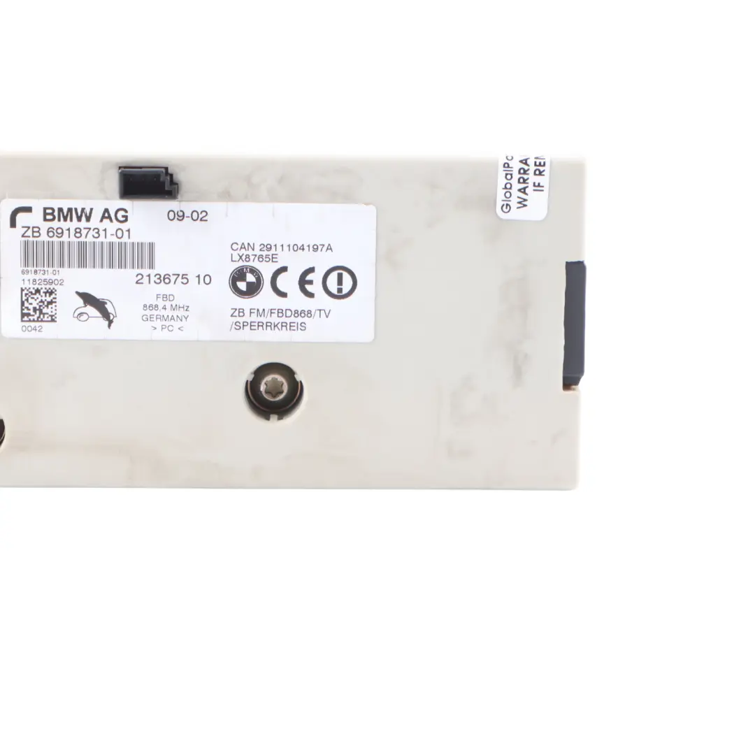 Amplifier BMW E65 E66 E67 Rear Window Antenna Booster Module Unit to with Part number 6918731 Amplifier BMW E65 E66 E67 Rear Window Antenna Booster Module Unit - SKU 6918731 - Part number 6918731