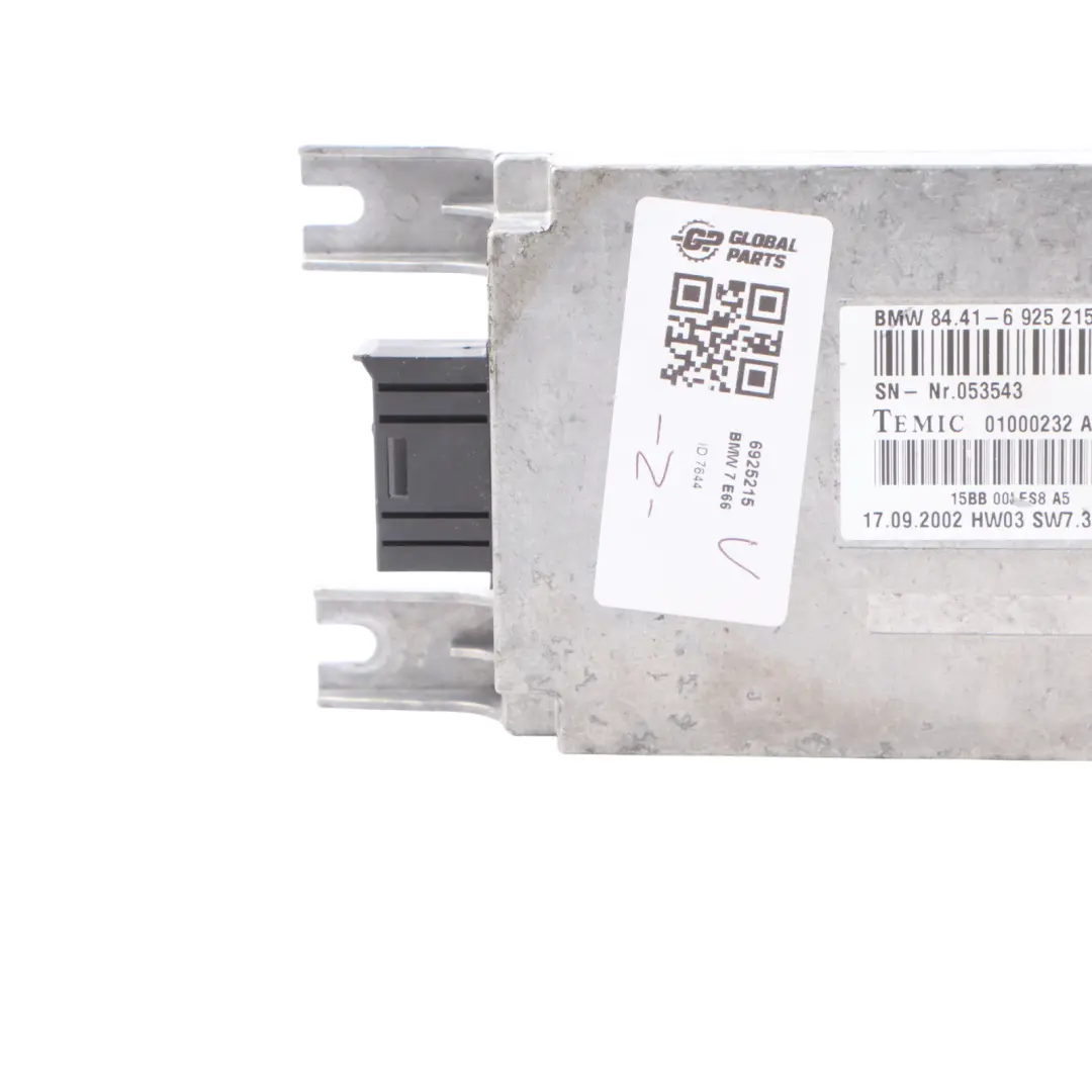 Control Unit Voice Input System Module to BMW E65 E66 E67 with Part number 6925215 BMW E65 E66 E67 Control Unit Voice Input System Module - SKU 6925215 - Part number 6925215