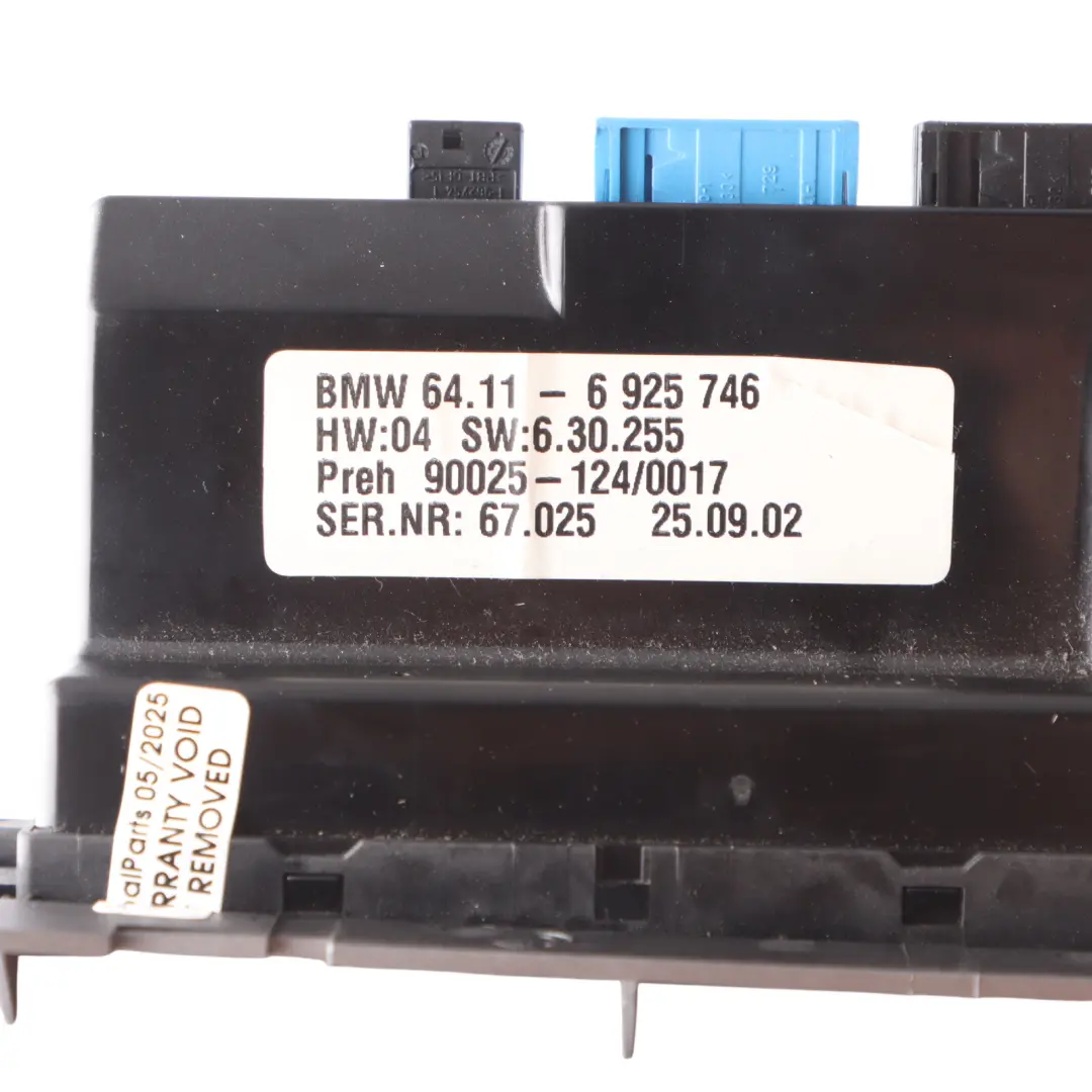 Climate Control Panel BMW E65 E66 Automatic Air Conditioning Switch Unit to with Part number 6925746 Climate Control Panel BMW E65 E66 Automatic Air Conditioning Switch Unit - SKU 6925746 - Part number 6925746