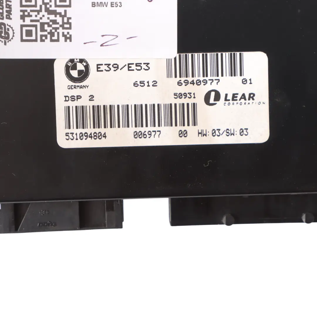 Audio System DSP BMW E38 E39 X5 E53 Amplifier Module Unit Lear to with Part number 6940977 Audio System DSP BMW E38 E39 X5 E53 Amplifier Module Unit Lear - SKU 6940977 - Part number 6940977