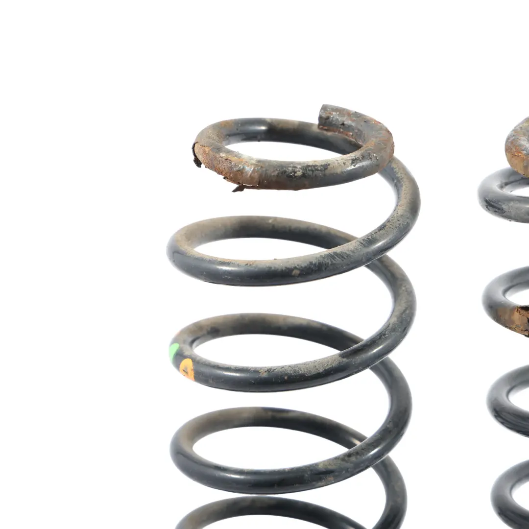Coil Springs Audi A1 8X Seat Ibiza 6L 2 Orange 1 Green SET to Rear with Part number 6Q0511115BR Rear Coil Springs Audi A1 8X Seat Ibiza 6L 2 Orange 1 Green SET - SKU 6Q0511115BR - Part number 6Q0511115BR