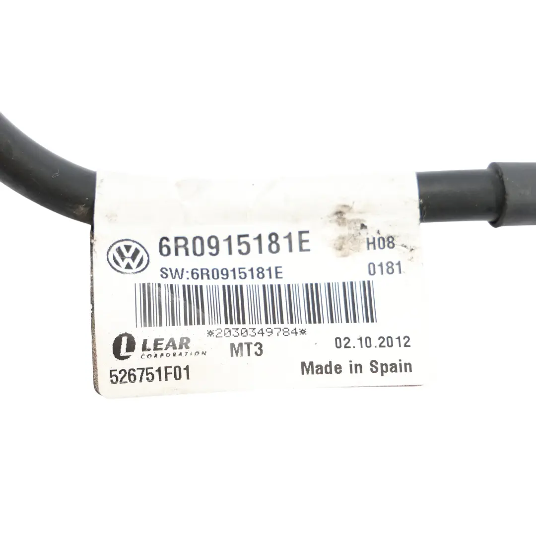 Audi A1 8X Battery Cable Loom Harness Wiring Negative Terminal - SKU 6R0915181E - Part number 6R0915181E