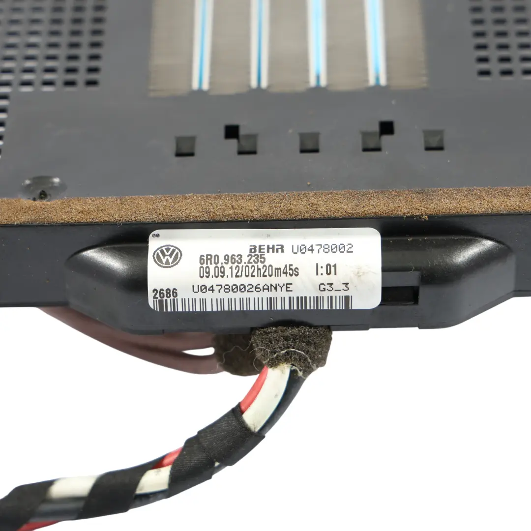 Calentador Eléctrico Auxiliar Unidad De Matriz para Audi A4 B8 VW Polo 6R con número de pieza 6R0963235 Audi A4 B8 VW Polo 6R Calentador Eléctrico Auxiliar Unidad De Matriz - SKU 6R0963235 - Número de pieza 6R0963235