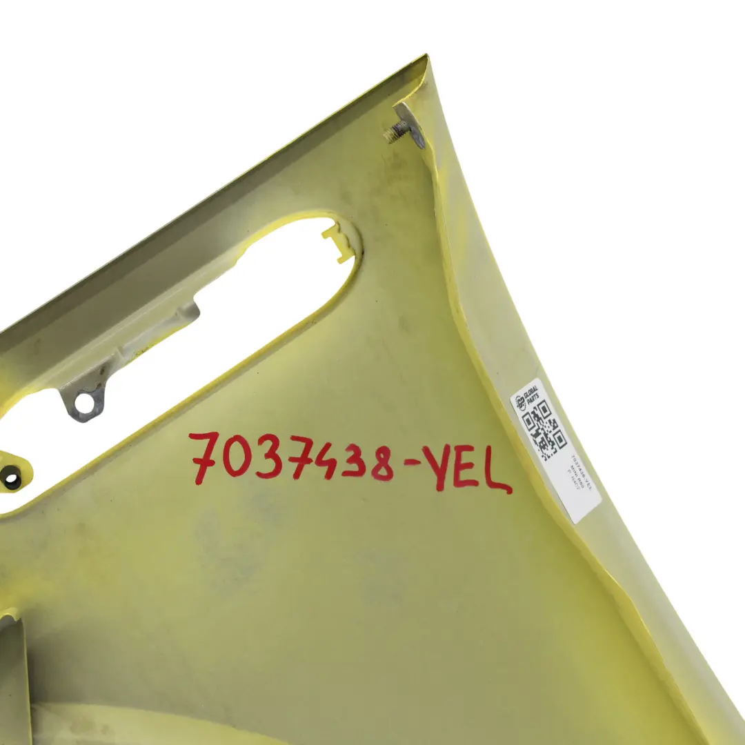 Pannello Laterale Anteriore Destro Parafango Liquid Yellow - 902 per Mini R50 R53 con numero di parte 7037438 Mini R50 R53 Pannello Laterale Anteriore Destro Parafango Liquid Yellow - 902 - SKU 7037438-YEL - Numero di parte 7037438