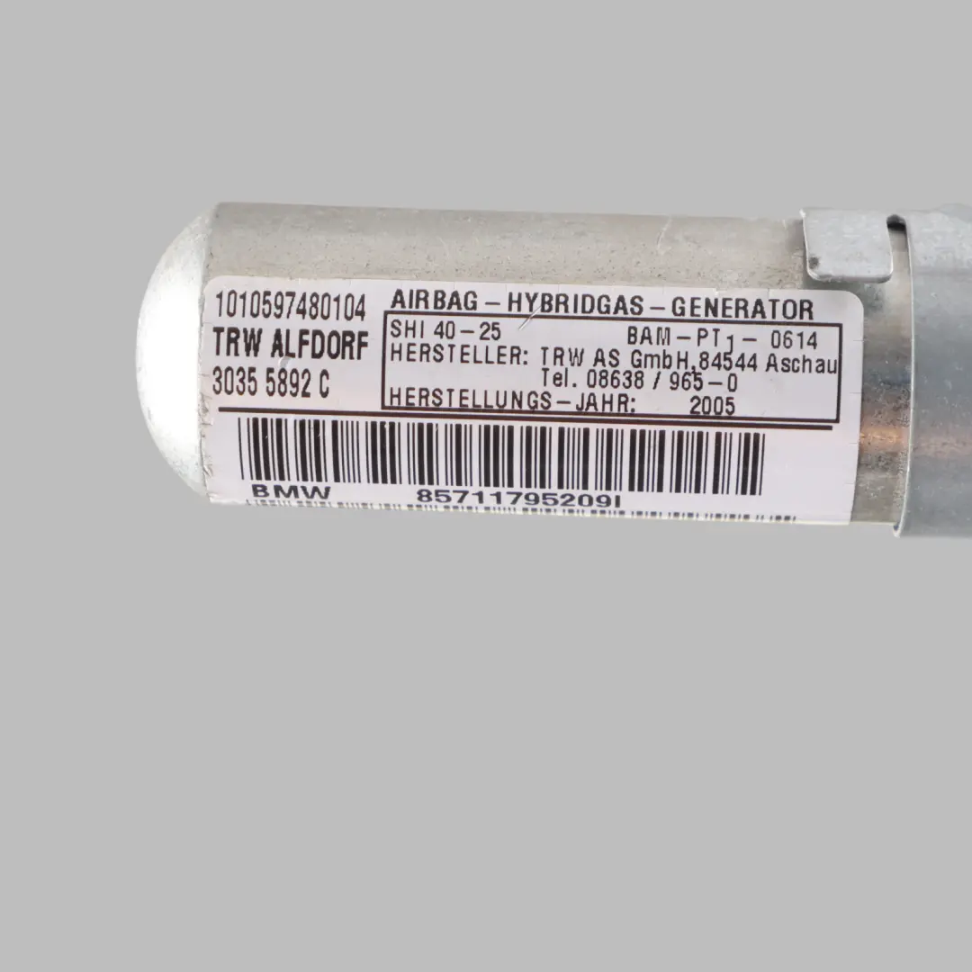 Module Roof Headliner Curtain Right O/S Driver's Side to BMW E90 Air with Part number 7117952 BMW E90 Air Module Roof Headliner Curtain Right O/S Driver's Side - SKU 7117952 - Part number 7117952