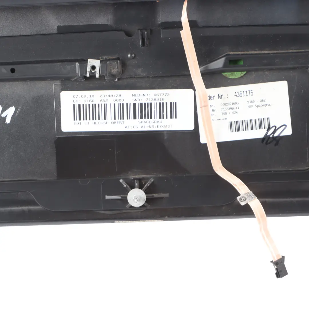 BMW E91 Touring Maletero Tapa Trasera Spoiler Spacegrau Gris Espacial A52 - SKU 7143263-SCG - Número de pieza 7143263