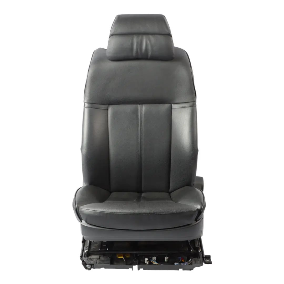 Heated Black Leather Front Left N/S Climate Comfort Seat to BMW E65 E66 with Part number 7146142 BMW E65 E66 Heated Black Leather Front Left N/S Climate Comfort Seat - SKU 7146142-1 - Part number 7146142
