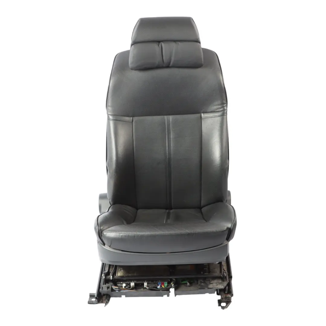 Heated Black Leather Front Right O/S Climate Comfort Seat to BMW E65 E66 with Part number 7146142 BMW E65 E66 Heated Black Leather Front Right O/S Climate Comfort Seat - SKU 7146142 - Part number 7146142