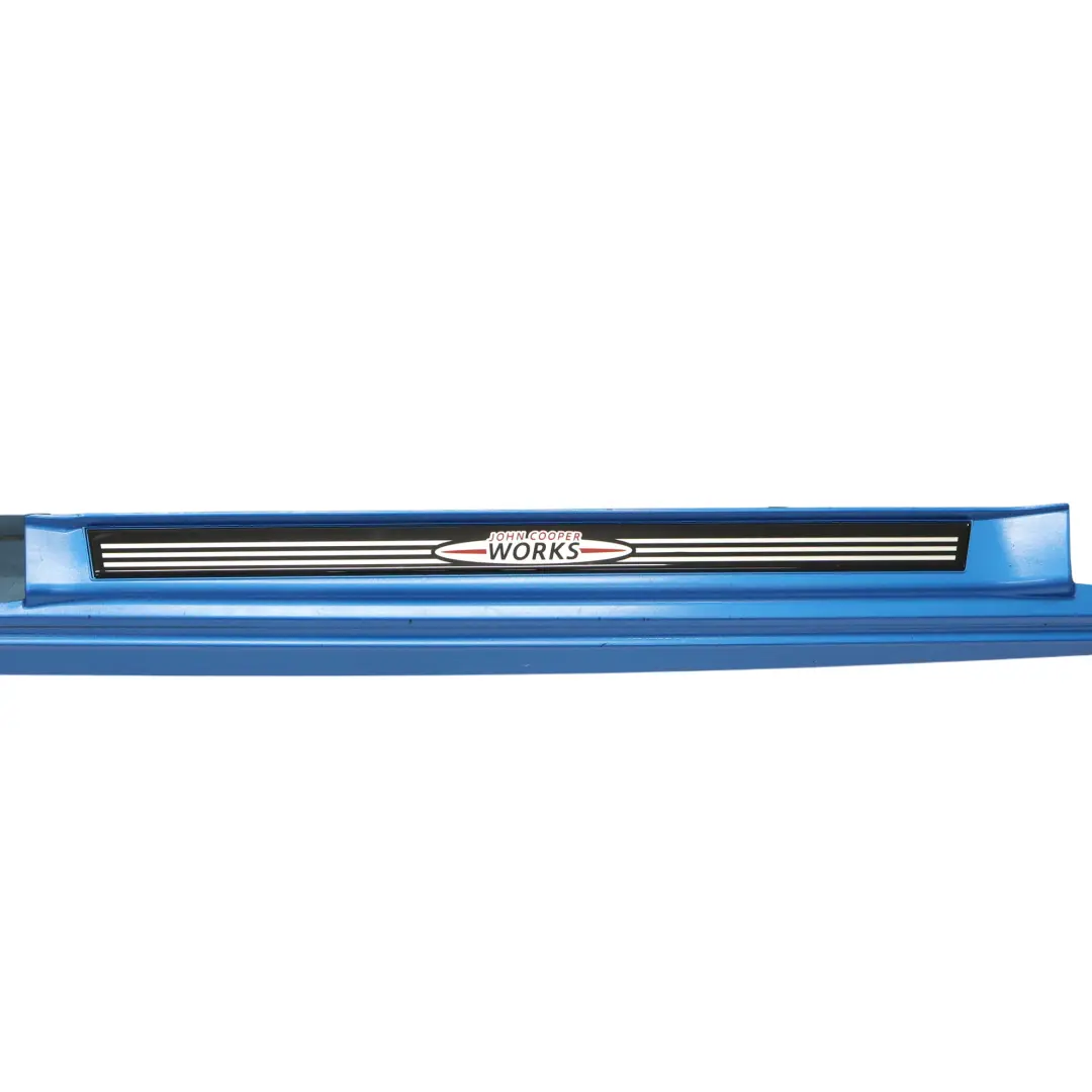 Side Skirt Right O/S Cooper S Door Sill Trim Laser Blue Metallic - A59 to Mini R56 with Part number 7147916 Mini R56 Side Skirt Right O/S Cooper S Door Sill Trim Laser Blue Metallic - A59 - SKU 7147916-LAB - Part number 7147916