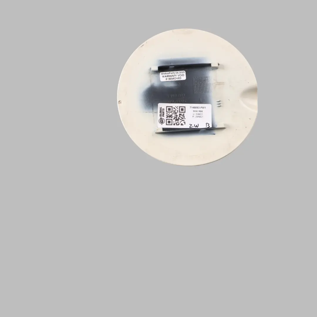 Filler In Flap Fuel Cap Cover Pepper White to Mini Cooper R55 R56 1 with Part number 7148883 Mini Cooper R55 R56 1 Filler In Flap Fuel Cap Cover Pepper White - SKU 7148883-PW1 - Part number 7148883