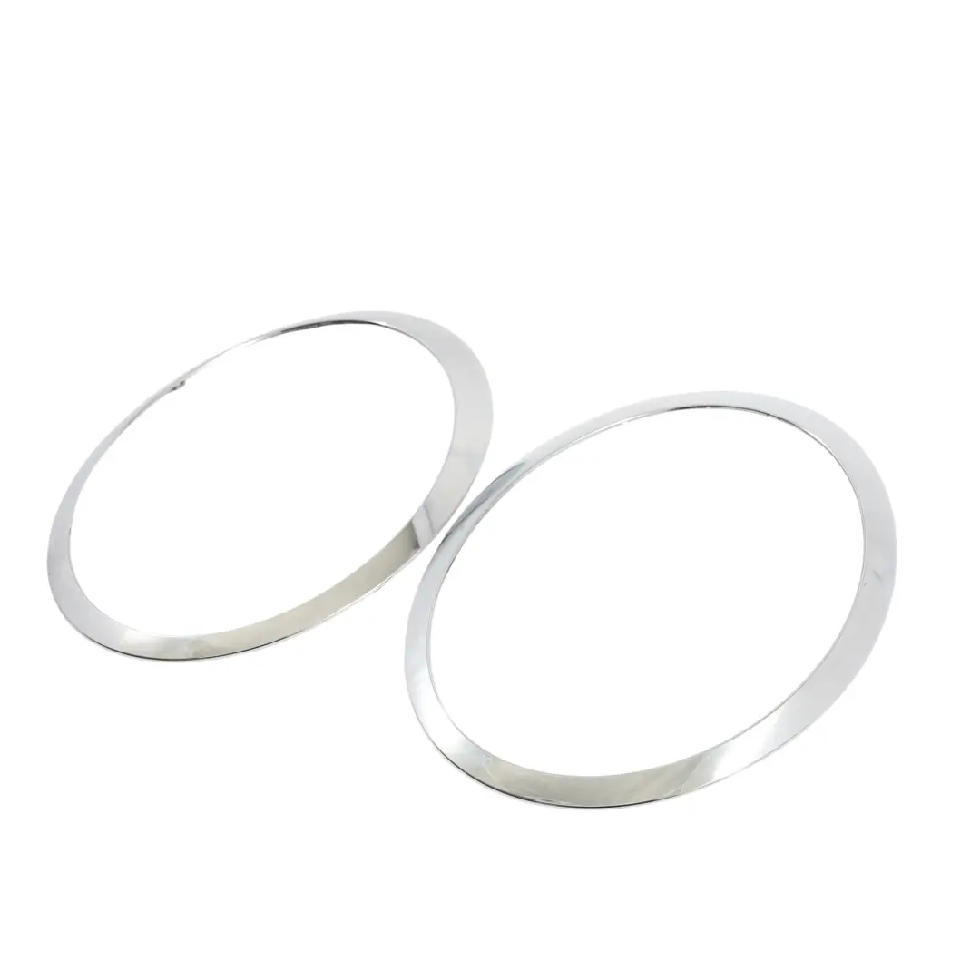 Trim Ring Cover Headlight Front Lamps Left Right N/O/S Set Chrome to Mini R56 R57 with Part number 7149905 Mini R56 R57 Trim Ring Cover Headlight Front Lamps Left Right N/O/S Set Chrome - SKU 7149905-4 - Part number 7149905